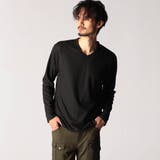 49ブラック | リンクスジャカード Vネックカットソー | NICOLE