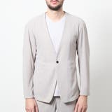 ヘリンボンジャカード ノーカラージャケット | NICOLE | 詳細画像4 