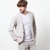 19ライトグレー | ヘリンボンジャカード ノーカラージャケット | NICOLE