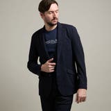 67ネイビー | 【HIDEAWAYS BLACK】シアージャガードニット2Bジャケット | NICOLE