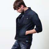 67ネイビー | ライトオンスストレッチデニム７分袖Gジャン | NICOLE