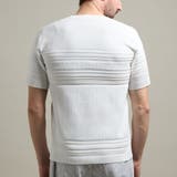 【HIDEAWAYS BLACK】切り替えタックボーダー半袖ニット | NICOLE | 詳細画像8 