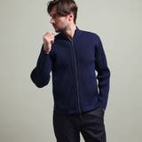 67ネイビー | 【HIDEAWAYS BLACK】フルジップスタンドニットブルゾン | NICOLE