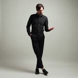 【HIDEAWAYS BLACK】ブライトタックバイヤスレギュラーカラーシャツ | NICOLE | 詳細画像5 