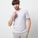 19ライトグレー | リンクスジャカード Vネック半袖プルオーバー | NICOLE