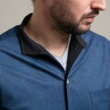 カスレプリント 7分袖スタンドカラーシャツ | NICOLE | 詳細画像10