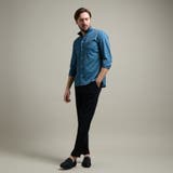 カスレプリント 7分袖スタンドカラーシャツ | NICOLE | 詳細画像4