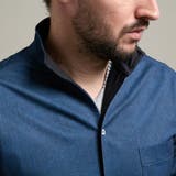 カスレプリント 7分袖スタンドカラーシャツ | NICOLE | 詳細画像9