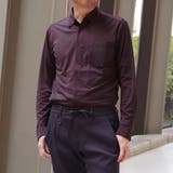 07ボルドー | ストレッチスムース長袖シャツ | NICOLE