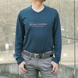 60ブルー | ロゴプリント長袖Tシャツ | NICOLE