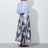 【WALDO】ウエストゴムムラ染め光沢プリントギャザーフレアースカート | NICOLE | 詳細画像3 