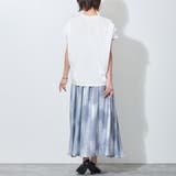 【WALDO】ウエストゴムムラ染め光沢プリントギャザーフレアースカート | NICOLE | 詳細画像9 