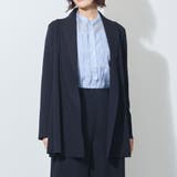 67ネイビー | ヘチマカラーダンボールニットジャケット | NICOLE