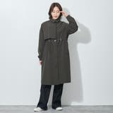 46カーキ | 【WALDO】衿端スピンドル入り一重コート | NICOLE