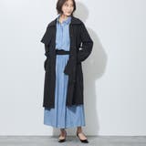 49ブラック | 【WALDO】衿端スピンドル入り一重コート | NICOLE