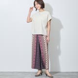 パネル柄幾何学プリント巻きスカート風パンツ | NICOLE | 詳細画像2