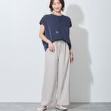 ウエストゴム脇折り返しタック入りワイドパンツ | NICOLE | 詳細画像2