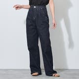 【WALDO】センタープレス入り2タックデニムワイドパンツ | NICOLE | 詳細画像1 