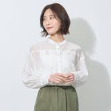 【WALDO】前付き合わせタック入りバンドカラーブラウス | NICOLE | 詳細画像2 