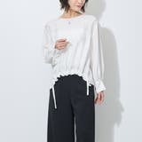 【WALDO】裾ドロスト入りノーカラーブラウス | NICOLE | 詳細画像4 