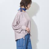 【WALDO】裾ドロスト入りノーカラーブラウス | NICOLE | 詳細画像9 