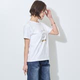 ラメ入りロゴプリント半袖Tシャツ | NICOLE | 詳細画像4