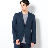 67ネイビー | リネンライクポリエステルテーラードジャケット | NICOLE