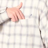 BROOKLYN OVERALL テクスチャーチェック バンドカラーシャツ | NICOLE | 詳細画像6 