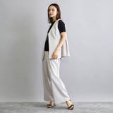 【セットアップアイテム】 ジレ×タックパンツ | NICOLE | 詳細画像2 