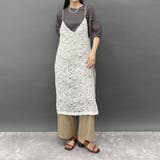 28オフホワイト | コードレースレイヤードサロペット | NICOLE
