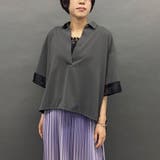 39チャコールグレー | シアーミックススキッパーシャツ | NICOLE