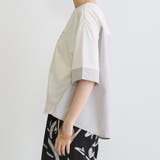 異素材使いプリントTシャツ | NICOLE | 詳細画像5 
