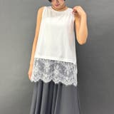 28オフホワイト | 裾レースタンク | NICOLE