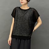 49ブラック | 透け感のあるシアートップス×タンクセット | NICOLE