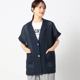 67ネイビー | メッシュ半袖ジャケット | NICOLE
