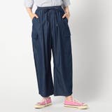 67ネイビー | 【BROOKLYN OVERALL 】カーゴポケット付きバレルレッグパンツ | NICOLE