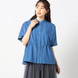 64サックス | ノーカラーウエストコードシャツ | NICOLE