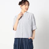 ノーカラーストライプシャツ | NICOLE | 詳細画像1 