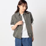 46カーキ | ドロスト付き 半袖シャツ | NICOLE