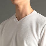 ウエーブタックジャカード VネックTシャツ | NICOLE | 詳細画像7