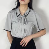 64サックス | パイピングカラーブラウス | NICOLE