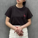 39チャコールグレー | 【ZELDA】パッチポケット刺繍Tシャツ | NICOLE
