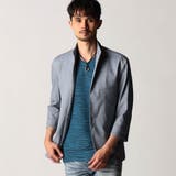 60ブルー | 7分袖イタリアンカラージャケット | NICOLE