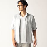 19ライトグレー | シアージャカード5分袖シャツ | NICOLE