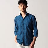 シアーチェック7分袖スタンドカラーシャツ | NICOLE | 詳細画像1 