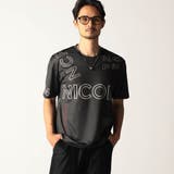 49ブラック | 総柄ロゴプリントTシャツ | NICOLE