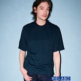67ネイビー | 【RIELABO】シルク混ストレッチスムースTシャツ | NICOLE