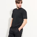 49ブラック | メッシュジャカード半袖ニット | NICOLE
