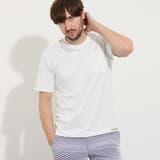 09ホワイト | メタルジェルプリントポケット付き半袖Tシャツ | NICOLE
