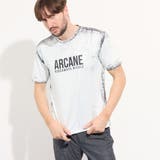 09ホワイト | ハケメ×ロゴ柄半袖Tシャツ | NICOLE